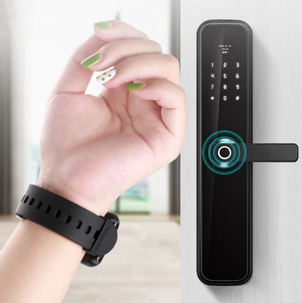 Y12 Akıllı Bileklik 11 mm Ekran Kırmızı IP67 Suya Dayanıklı NFC Bluetooth Arama Uyku Nabız Tansiyon Takip - 8