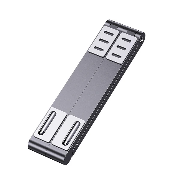 Gri Metal Katlanabilir Mini Laptop Standı Soğutucu - 2