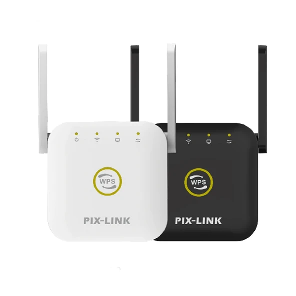 PIX LINK WR22 300Mbps Wifi Kablosuz Sinyal Güçlendirici Extender Beyaz EU Priz Tipi - 3