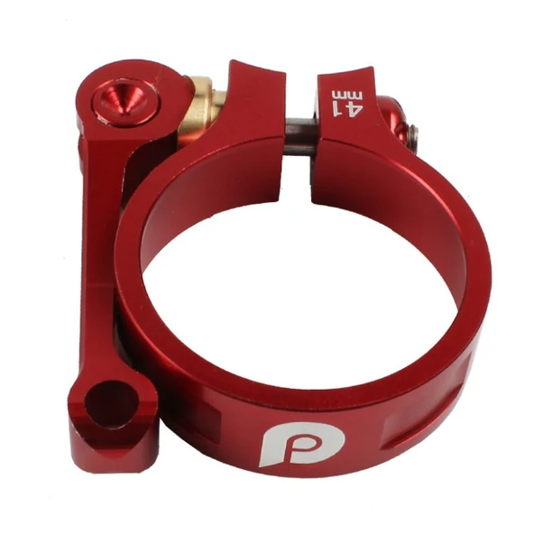 Litepro Kırmızı 41mm Katlanır Bisiklet Sele Borusu Kelepçesi CNC Alüminyum
