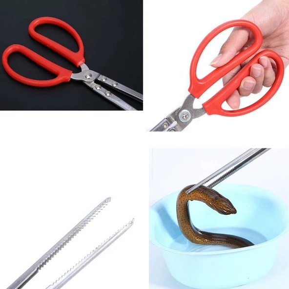 52 cm Düz Model Balık Tutma Maşası Yengeç Yılan Balığı Pensesi - 6