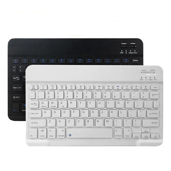 YS 001 Evrensel Mini Kablosuz Bluetooth Klavye 97 101 İnç Tablet ve Telefon Siyah - 2