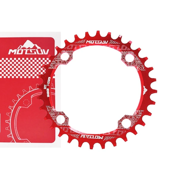 MOTSUV Dar Geniş Zincir Dişlisi MTB Bisiklet 104BCD Kırmızı - 2