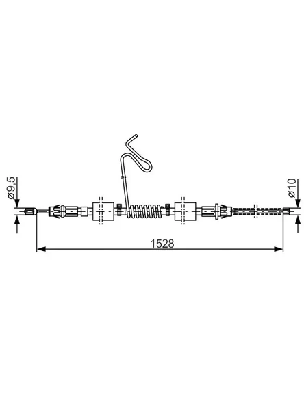 EL FREN TELI ARKA SOL TRANSIT V184 2,0TDCI / 2,4TDCI 0006 (A,CEKER ARKA TEK TEKER) OLCU: 1528 / 123