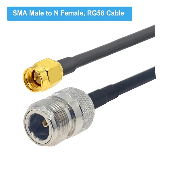 SMA Erkek - N Dişi RG58 Koaksiyel Adaptör Kablosu 1 Metre - 2