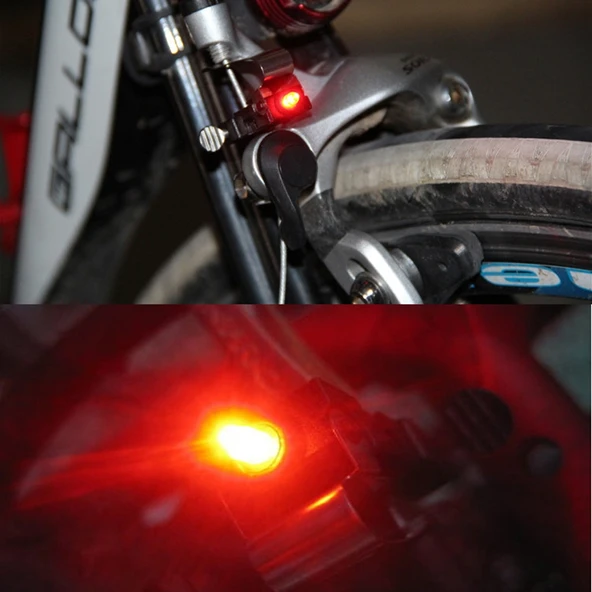Mini Fren Bisiklet Lambası Evrensel Montajlı Arka LED Işık Yüksek Parlaklık Su Geçirmez - 4