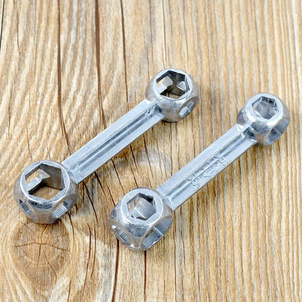 Bisiklet Altıgen Anahtar Mini Cep Çok Amaçlı Tamir Aleti 6-15 mm 10 Delik 9.5 cm - 4