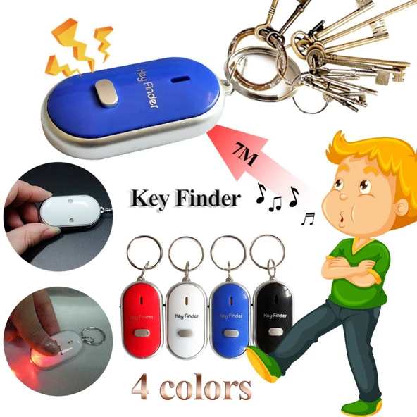 Mini LED Anahtar Bulucu - Kırmızı - Düdüklü Uzak Kontrol - 3
