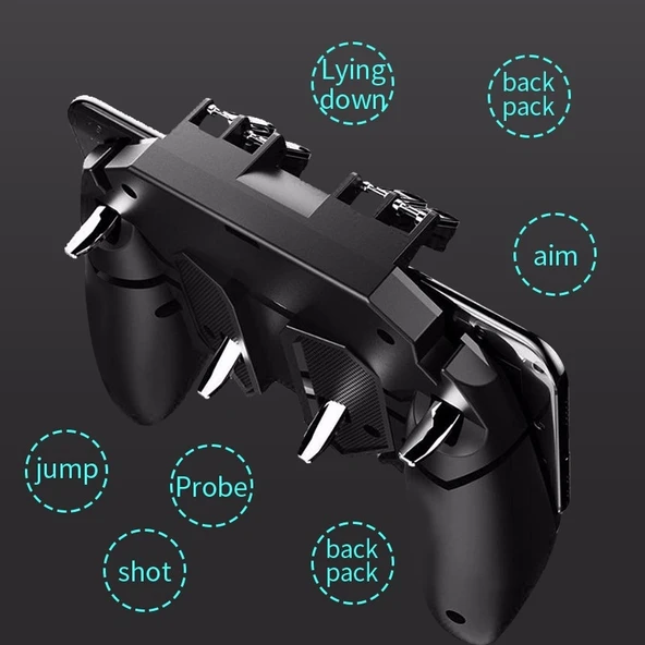 MeMo AK66 Altı Parmak Metal Tetikli Oyun Kumandası Joystick - 6