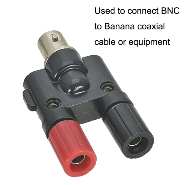 5li BNC Dişi Jakdan Çift Muz Dişi Jak RF Adaptör Koaksiyel Konnektör Siyah - 3