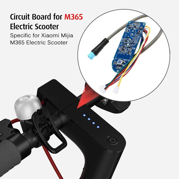 Xiaomi Mijia M365 Elektrikli Scooter Gösterge Paneli Batarya Göstergesi ve Anahtar Kontrol Ünitesi - 6