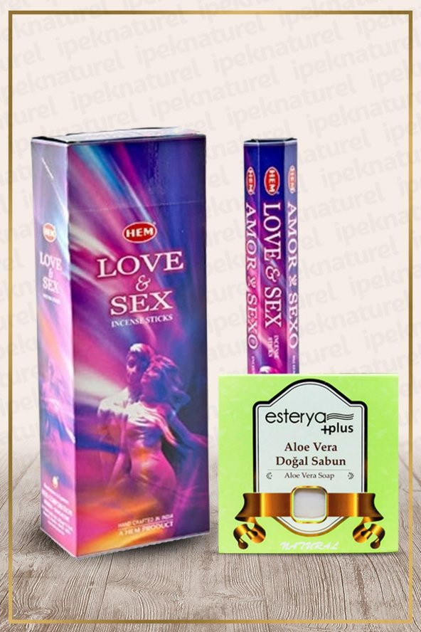 Love and Sex 120 Çubuk Tütsü Esterya Plus Aloevera Sabunu