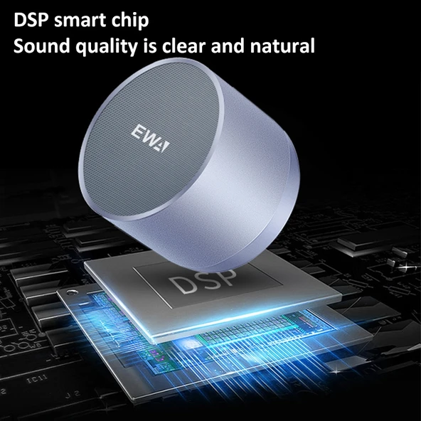 EWA A3 Mini Bluetooth Hoparlör 8W 3D Stereo Mavi - 6