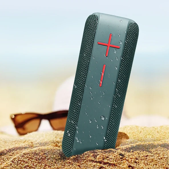 P15 10W Taşınabilir Bluetooth Hoparlör Kırmızı Outdoor Stereo Ses Sistemi TF ve FM Destekli - 3