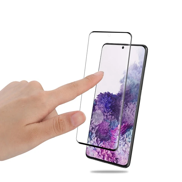 Samsung Galaxy S20 Plus Uyumlu Mocolo 033mm 9H 3D Kavisli Tam Ekran Temperli Cam Ekran Koruyucu Parmak İzi Kilidi Destekli - 5