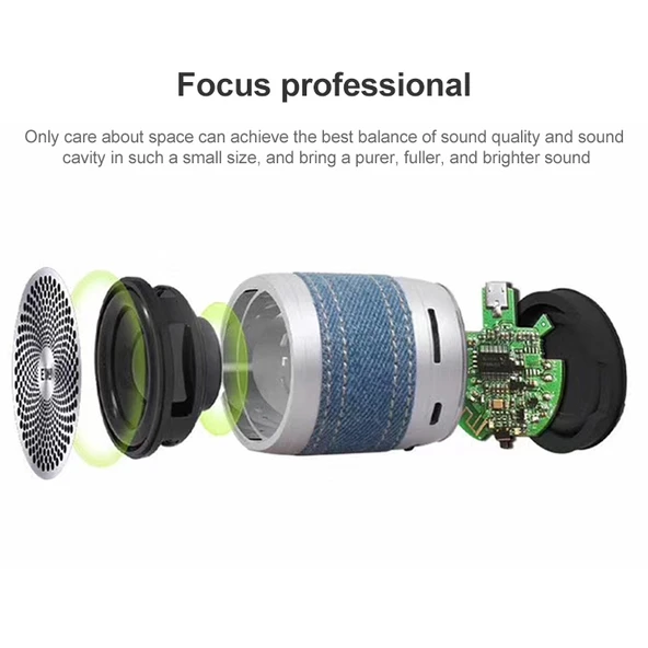 EWA A113 Taşınabilir Mini Bluetooth Hoparlör Kablosuz Bas Subwoofer Koyu Gri - 2