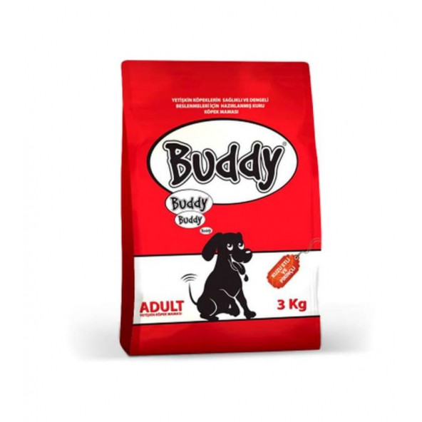 Buddy Kuzu Etli ve Pirinçli Yetişkin Köpek Maması 3 KG