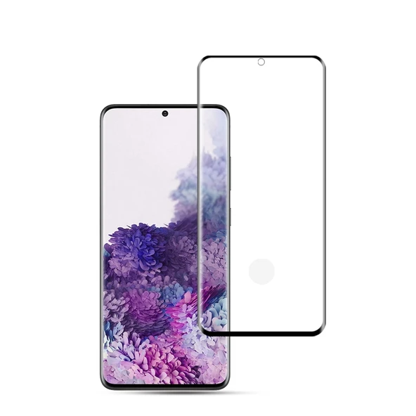Samsung Galaxy S20 Plus Uyumlu Mocolo 033mm 9H 3D Kavisli Tam Ekran Temperli Cam Ekran Koruyucu Parmak İzi Kilidi Destekli