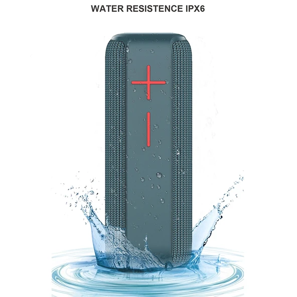 P15 10W Taşınabilir Bluetooth Hoparlör Kırmızı Outdoor Stereo Ses Sistemi TF ve FM Destekli - 11