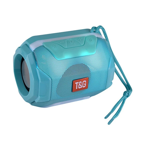 T G TG162 LED Stereo Taşınabilir Bluetooth Hoparlör Mini Kablosuz Subwoofer Yeşil