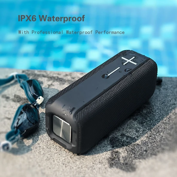 P15 10W Taşınabilir Bluetooth Hoparlör Kırmızı Outdoor Stereo Ses Sistemi TF ve FM Destekli - 9