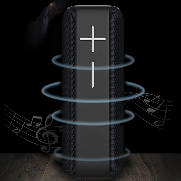 P15 10W Taşınabilir Bluetooth Hoparlör Kırmızı Outdoor Stereo Ses Sistemi TF ve FM Destekli - 8