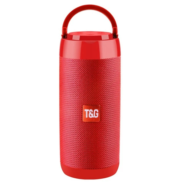 T G TG113C Kırmızı Bluetooth Mini Taşınabilir Hoparlör FM Radyo Su Geçirmez Subwoofer Telefon Tutucu Kablosuz