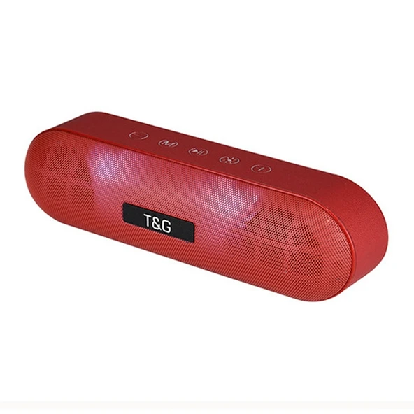 T G TG148 Taşınabilir Stereo Bluetooth Hoparlör Kırmızı LED Fener Süper Bas