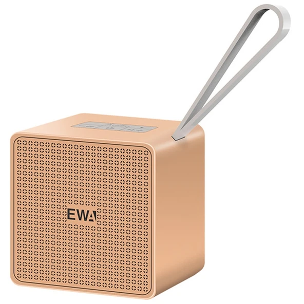 EWA A105 Yüksek Sadakatli Bluetooth Hoparlör Altın Renk Küçük Boy Yüksek Güçlü Bas TWS Teknolojisi TF Kart Destekli