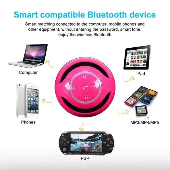 A18 Top Bluetooth Hoparlör LED Işıklı Taşınabilir Kablosuz Mini Mavi Hoparlör - 6