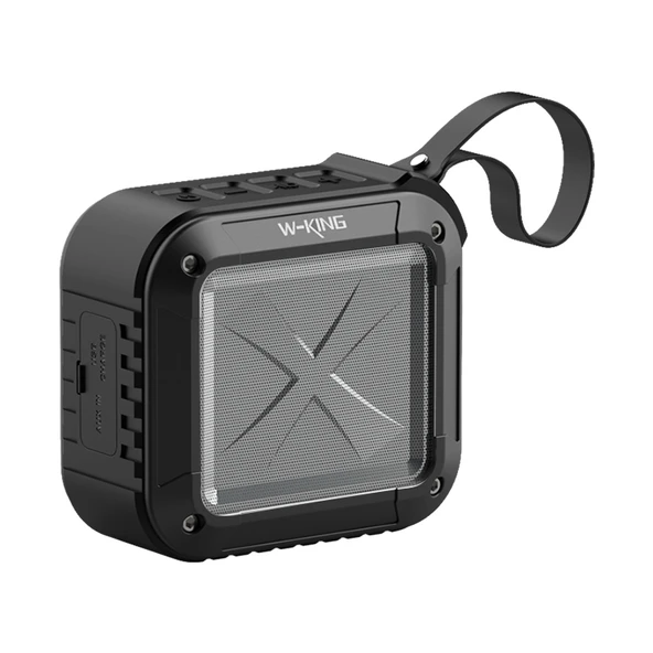 W KING S7 Mini Kablosuz Suya Dayanıklı Bluetooth Hoparlör Siyah