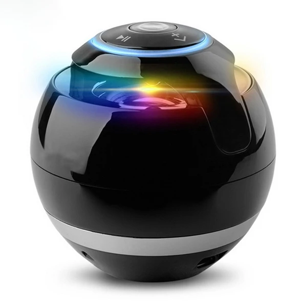 A18 Top Bluetooth Hoparlör LED Işıklı Taşınabilir Kablosuz Mini Hoparlör Siyah