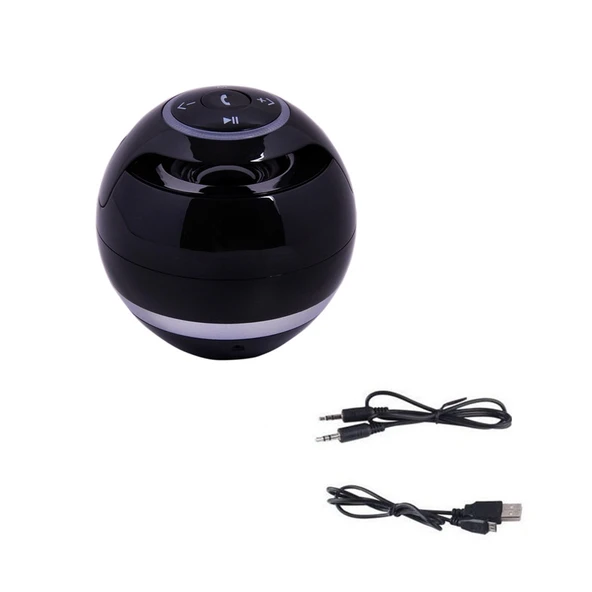 A18 Top Bluetooth Hoparlör LED Işıklı Taşınabilir Kablosuz Mini Hoparlör Siyah - 9