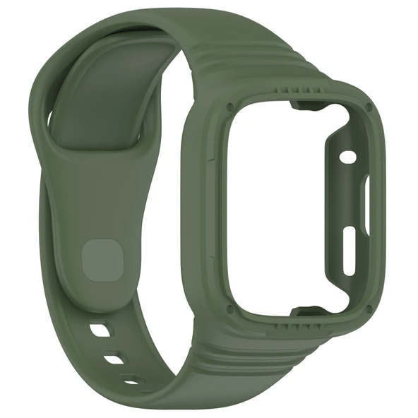 Xiaomi Redmi Watch 3 Tam Kapsül Silikon Saat Kayışı Koyu Yeşil - 2