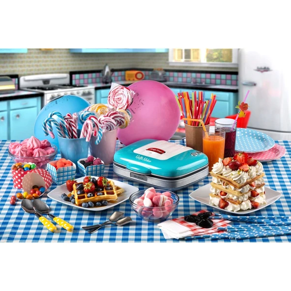 ARİETE 1973/01 PARTY TİME WAFFLE MAKİNESİ TURKUAZ - 3
