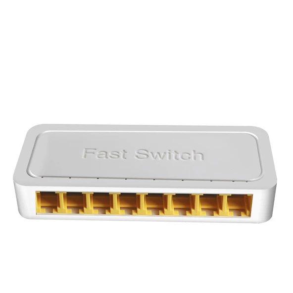 8 Port Mini Ethernet Masaüstü Switch 10 100 1000 Mbps - 1