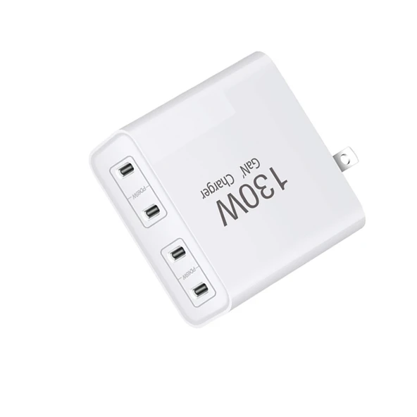 GaN130W 4 Port USB C PD65W PD30W Çoklu Port Tip C Dizüstü Şarj Cihazı EU UK AU US Priz - 2