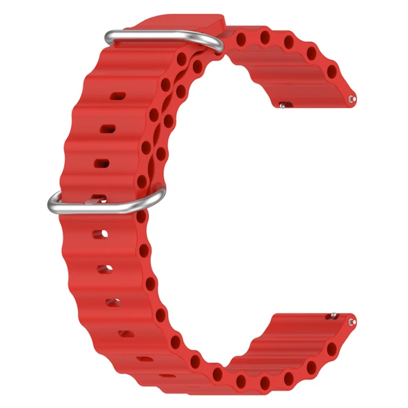 Xiaomi Mi Watch Sport 22mm Kırmızı Silikon Saat Kayışı - 2