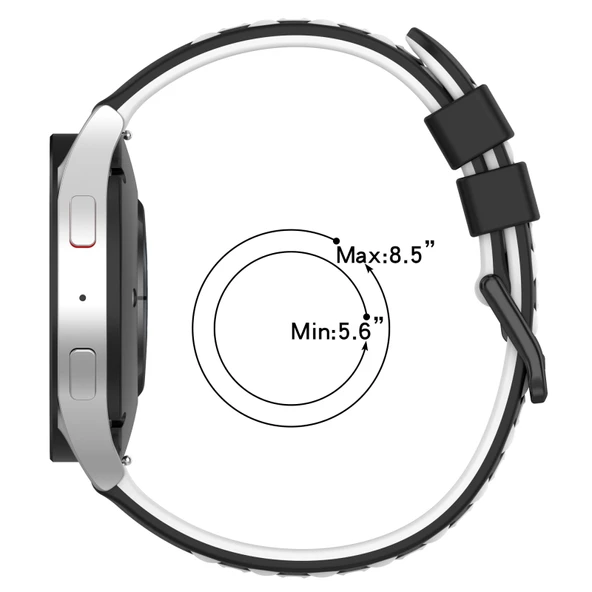 Xiaomi MI Watch S1 22mm İki Renkli Gözenekli Silikon Saat Kayışı Ordu Yeşili Siyah - 5