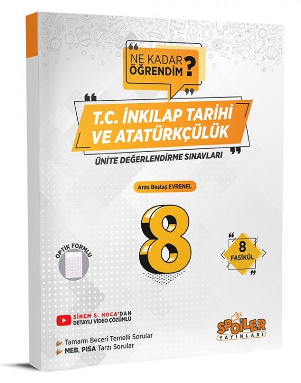 Spoiler 8. Sınıf İnkılap Tarihi Ne Kadar Öğrendim Üds 2023