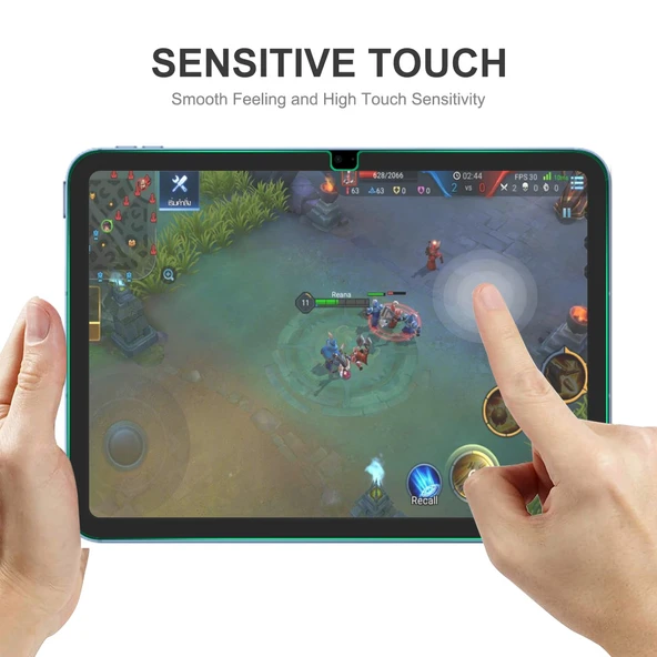 iPad 10.9 2022 Nesil Uyumlu 2li ENKAY 0.33mm Patlamaya Dayanıklı Çizilmeye Karşı Temperli Cam Ekran Koruyucu - 4