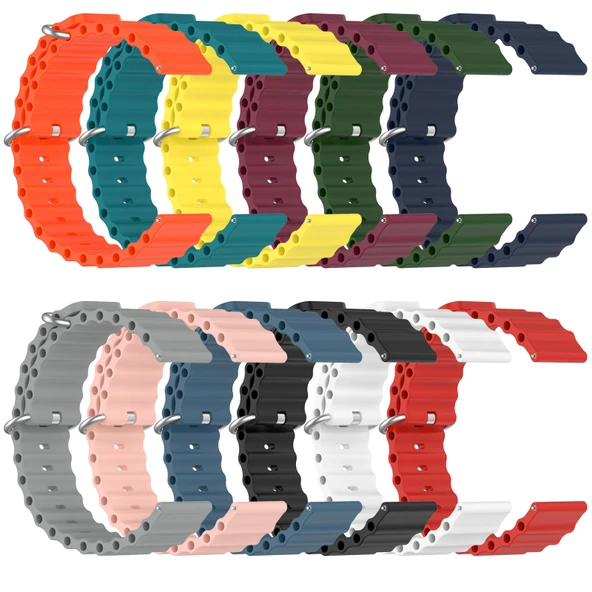 Xiaomi Mi Watch Sport 22mm Kırmızı Silikon Saat Kayışı - 5
