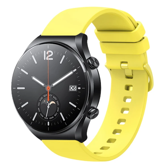 Xiaomi Watch S1 22mm Sarı Silikon Saat Kayışı