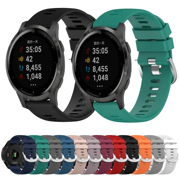 Garmin Active 18mm Kırmızı Silikon Saat Kayışı - 3