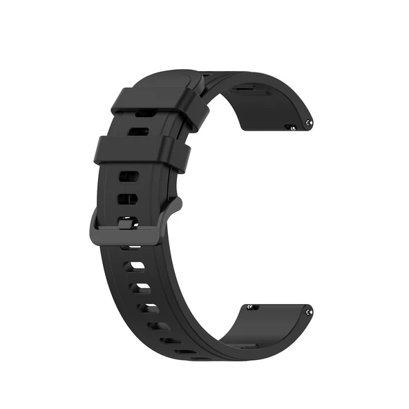 Samsung Galaxy Watch Active 2 44mm Siyah Silikon Saat Kayışı 20mm - 2