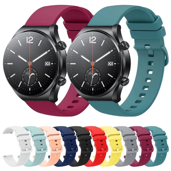 Xiaomi Watch S1 22mm Sarı Silikon Saat Kayışı - 3