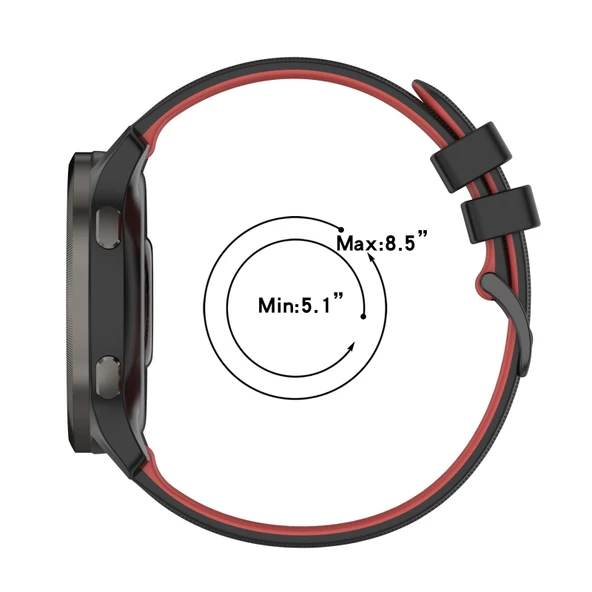Xiaomi Haylou GST LS09B Uyumlu 22mm Pembe Beyaz Kareli Silikon Saat Kayışı - 6