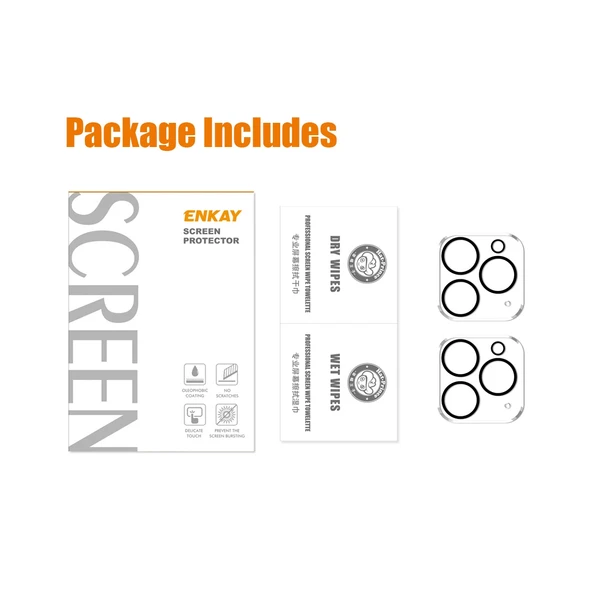 iPhone 13 Pro ve 13 Pro Max Arka Kamera Lens Koruyucu Temperli Cam 2li Set - 2