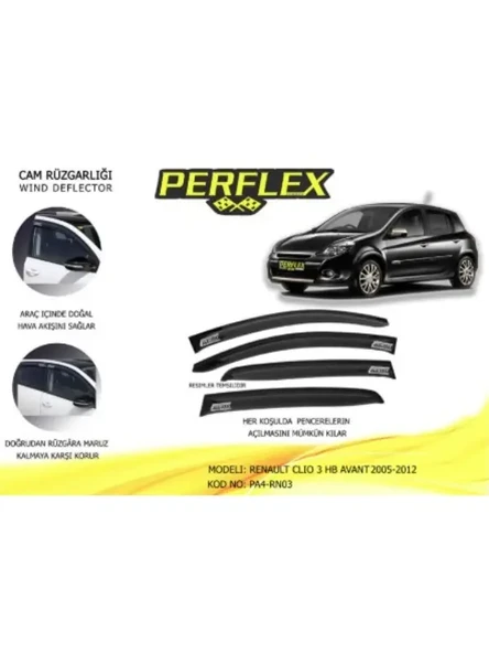 CAM RUZGARLIGI CLASSIC TIP 4 PARCA CLIO 3 HB  2005-2012
