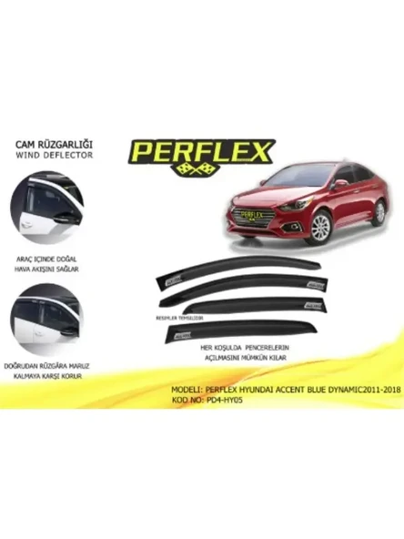 CAM RUZGARLIGI MUGEN TIP 4 PARCA HYUNDAI ACCENT BLUE DYNAMIC 2011-2018